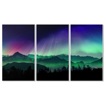 Stupell Ind. Borealis Dreams Triptych Wall Plaque Set, 3pc, each 11x17