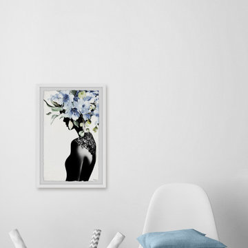 "Midnight Bloom" Framed Painting Print