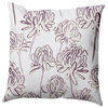 Blossom Bouquet Outdoor Pillow, Purple, 18"x18"