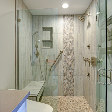 Contemporary Bathroom with Walk-in Shower