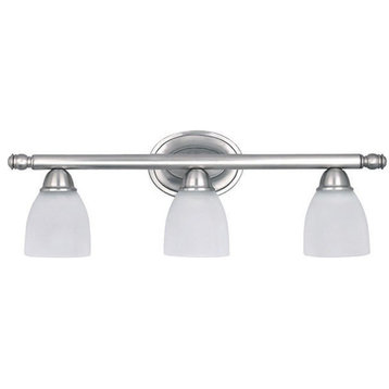 Canarm 3 Light Vanity, Brushed Pewter/Frosted Glass - IVL20351