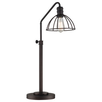 Metal Table Lamp Burnished Bronze E27 Vintage Edison 40W