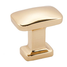 Alno A252-1 Cloud 1" Solid Brass Rectangular "T" Cabinet Knob - Unlacquered