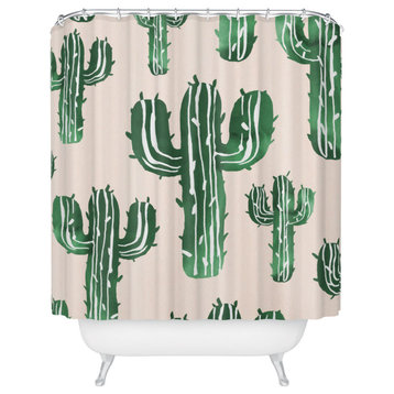 Susanne Kasielke Cactus Party Desert Matcha Shower Curtain