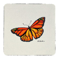 Betsy Drake Spreadwing Monarch Coaster Set of 4