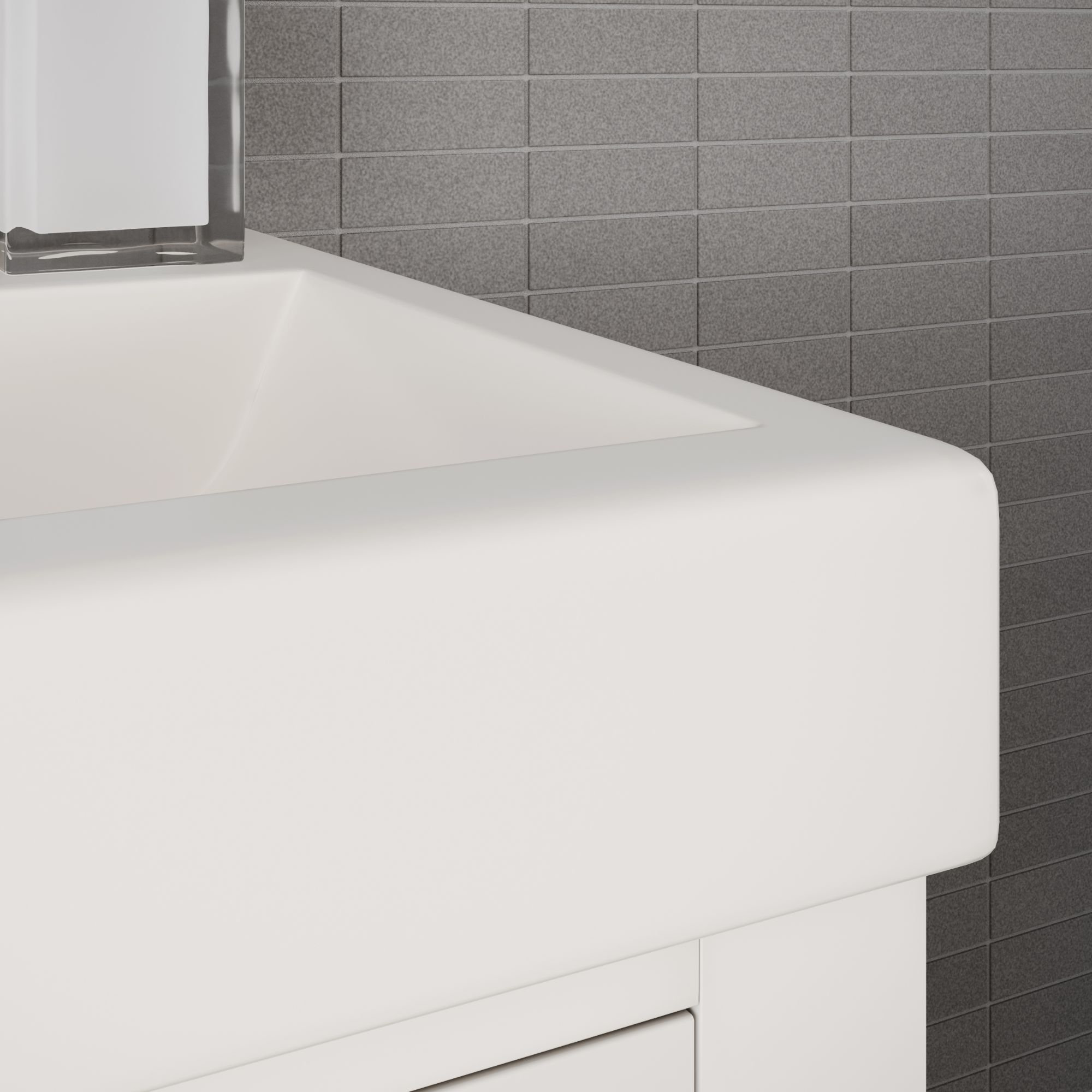Mia Bathroom Vanity, White, 18", Single Sink