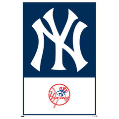 MLB New York Mets - Logo 16 Wall Poster, 22.375 x 34, Framed 