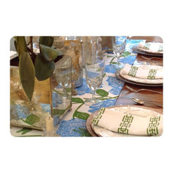 Coastal Hand Block Printed Linens - Kitchen And Table Linens