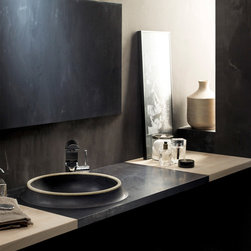 Natural Stone Sink Vulka | Black - Bathroom Sinks