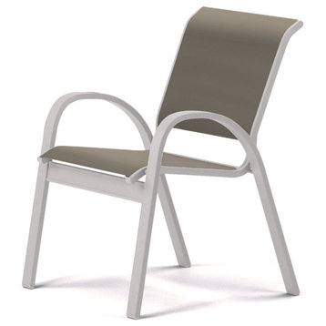 Aruba II Sling Cafe Chair, Textured White, Augustine Oyster