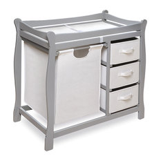 50 Most Por Transitional Changing Tables For 2019 Houzz Sleigh Style Baby Changing Table With Hamper And 3 Baskets Gray