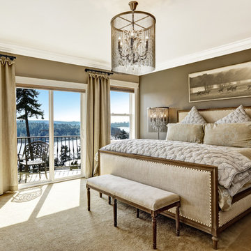 Equine Fine Art Photography Installation in Neutral Tones Master Suite