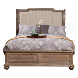 Alpine Furniture Melbourne California King Sleigh Bed in French Truffle with Uph - Products