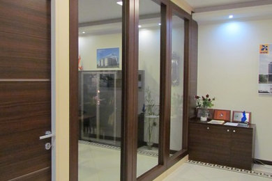 Inspiration for a modern home office remodel in Other