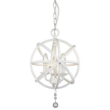 3 Light Chandelier in Transitional Style - 12 Inches Wide by 17 Inches