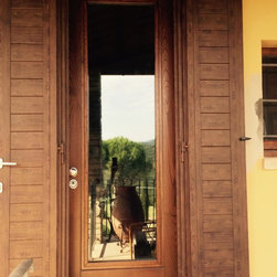 Portone Blindato Vetrato in Castagno - Front Doors