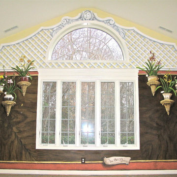 Wall Murals- Garden Trompe L'oeil Mural Installation