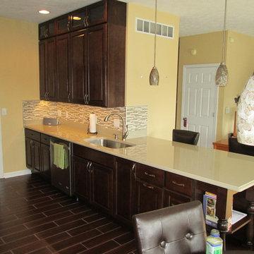 Kitchen remodel with adjoining laundry room