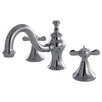 Widespread Bathroom Faucet, Brass Pop-Up, Polished Chrome