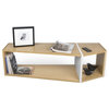 Blanston Modular Stackable Contemporary Shelves, Oak/ White