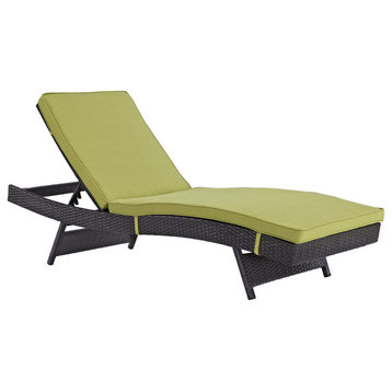 Convene Outdoor Sectional: Reclining Patio Chaise - Weather-Resistant Synthetic
