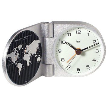 World Trotter Solid Aluminum Travel Alarm Clock Gotham