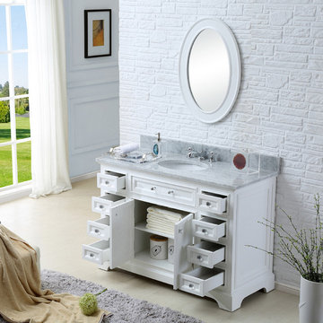 Derby 48" White Bathroom Vanity
