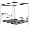 Lexicon Hosta Queen Metal Canopy Platform Bed in Black