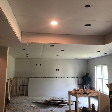 Basement remodel in process