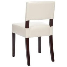 Cosmo Cream Leather Side Chairs (Set of 2) | Overstock.com