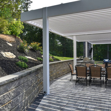 Residential: Sun Protection Pergola Shades Massive Backyard Patio