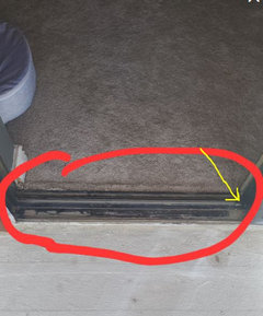 Sliding door leaking at bottom sill