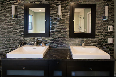 Inspiration for a contemporary bathroom remodel in Boston