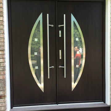 Double Entry Doors. Hurricane impact entry door