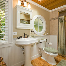 Mini Blinds | Beach Style Bathroom | Brown & White | Natural Beach Style - Window Blinds