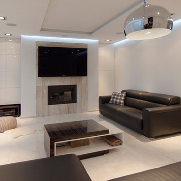 Tribal macassar veneer in modern family house