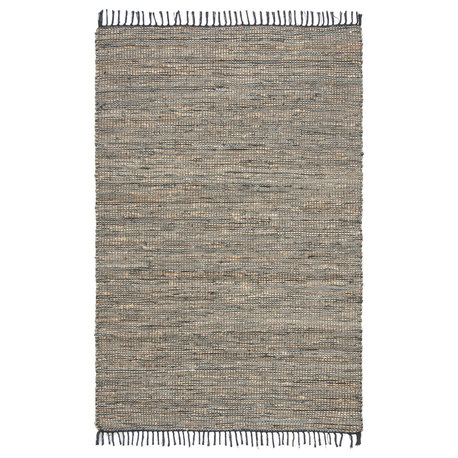 Safavieh Vintage Leather Collection VTL203 Rug, Grey, 4'x6'