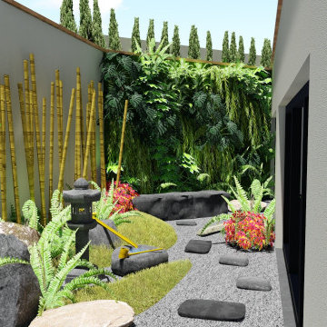 Japanese Garden with Tropical Vibes