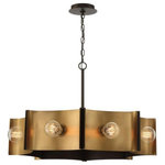 Eurofase - Eurofase 38428-029 Metallo, 8 Light Chandelier, Bronze/Dark Brown - Hand-rolled soft curves add a gentle bend in naturMetallo 8 Light Chan Bronze Nature Brass/ *UL Approved: YES Energy Star Qualified: n/a ADA Certified: n/a  *Number of Lights: 8-*Wattage:60w E26 Medium Base bulb(s) *Bulb Included:No *Bulb Type:E26 Medium Base *Finish Type:Bronze