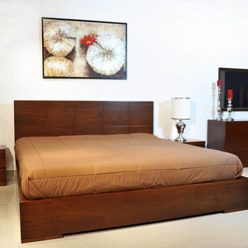 Anna Walnut Veneer Bedroom Set - $3726.54