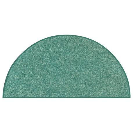 Galaxy Way Solid Color Area Rugs Teal - 24" x 48" Half Round