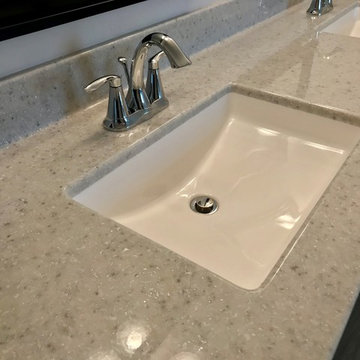 Geneseo New Construction Koch Painted White MSI Quartz Peppercorn White