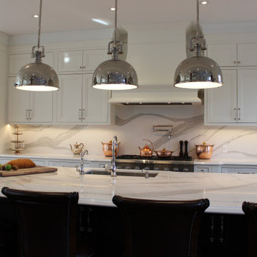 Face framed, solid wood painted kitchen remodeling. Thornhill 2019