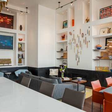 Kitchen, Living, and Dining