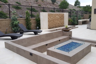 This is an example of a contemporary landscaping in Orange County.