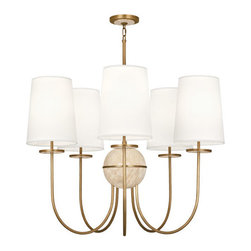 Robert Abbey - Robert Abbey Fineas Large Chandelier, Travertine Stone Accent - Chandeliers