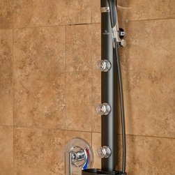 Pulse ShowerSpa Bonzai Black Shower Panel 1017-B - Shower Doors