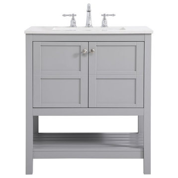 Elegant VF16430GR 30"Single Bathroom Vanity, Gray