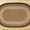 Chocolate/Natural Oval Braided Rug, 2'x6'