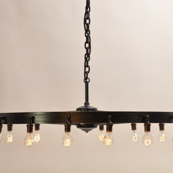 Form & Reform - Horseless Carriage Wheel, 48", offset spokes - Chandeliers